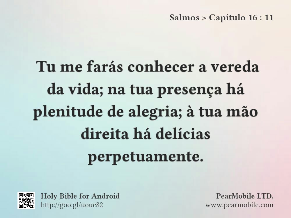 Salmos, Capítulo 16:11
